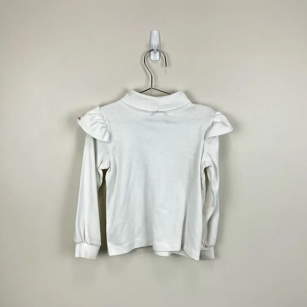 Vintage Oshkosh B'gosh White Heart Turtleneck 6 USA